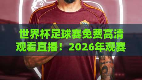 世界杯足球赛免费高清观看直播！2026年观赛指南来了