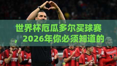 世界杯厄瓜多尔买球赛，2026年你必须知道的几个冷知识